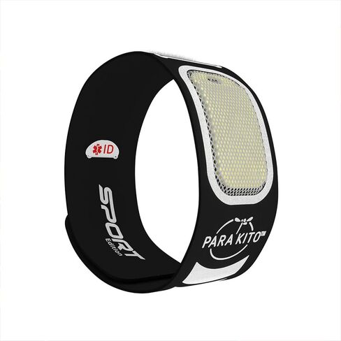PARA'KITO Mosquito Insect & Bug Repellent Wristband - Waterproof, Outdoor Pest Repeller Bracelet w/Natural Essential Oils - Sport Edition (Black) in Saudi Arabia