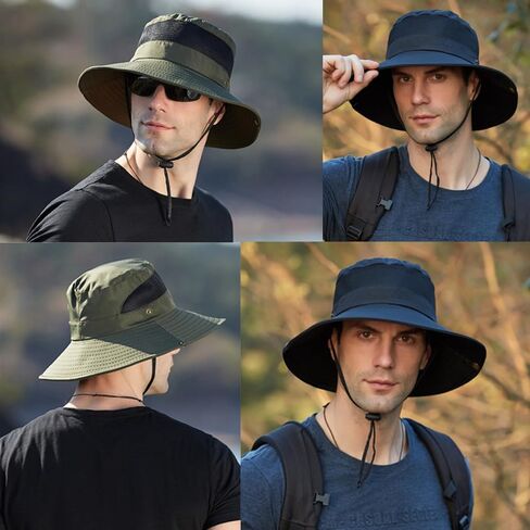 Rosoz Fishing Hat UPF 50+Sun Hat for Men and Women,Wide Brim Bucket Hats with UV Protection for Safari Hiking Beach in Saudi Arabia