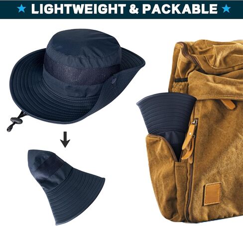 Rosoz Fishing Hat UPF 50+Sun Hat for Men and Women,Wide Brim Bucket Hats with UV Protection for Safari Hiking Beach in Saudi Arabia
