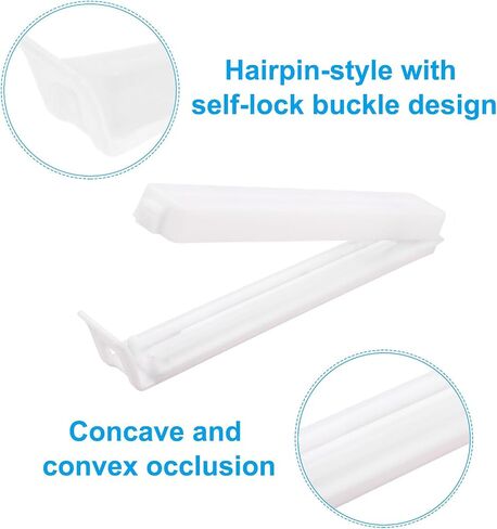 PATIKIL Sealing Clips 3.5 Inch, 20 Pack Reusable Plastic Bag Clamp Sealer for Home Kitchen Food Storage, Orange in Saudi Arabia