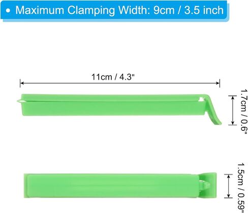 PATIKIL Sealing Clips 3.5 Inch, 20 Pack Reusable Plastic Bag Clamp Sealer for Home Kitchen Food Storage, Orange in Saudi Arabia