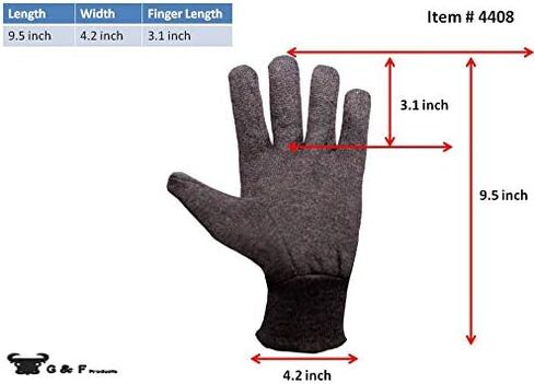جي اند اف قفازات قماش جورسيه بني, كبير in Kuwait