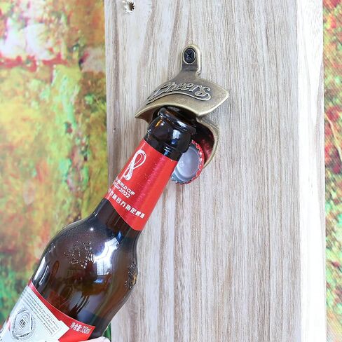 HAIICEN Cheers Magnetic Beer Bottle Opener Wall Mounted Bottle Cap Opener with Magnet Embedded for Bartender Kitchen Party Gifts (Pack of 2) in Kuwait