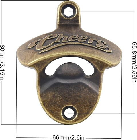HAIICEN Cheers Magnetic Beer Bottle Opener Wall Mounted Bottle Cap Opener with Magnet Embedded for Bartender Kitchen Party Gifts (Pack of 2) in Kuwait