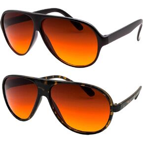 grinderPUNCH Blue Blocking Plastic Aviator Sunglasses Great for Driving