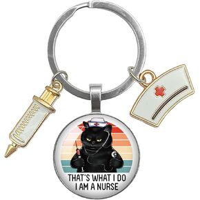 YAZMEEN No Coffee No Workee Transparent Cabochons Keychain with Coffee Cup and Rainbow Pendant Funny Gnome Keychain Appreciation Keychain Gifts for Coffee Lovers Nurse Doctor Teacher Office Worker