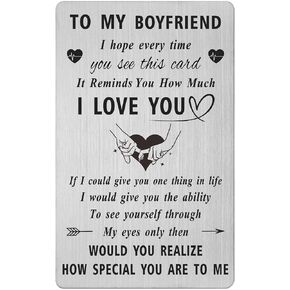 Gezxin Husband Card from Wife- Happy Birthday Husband Gifts Ideas- Romantic Just Because I Love You Husband Metal Card- to My Husband Christmas Wedding Valentines Father's Day Xmas Presents