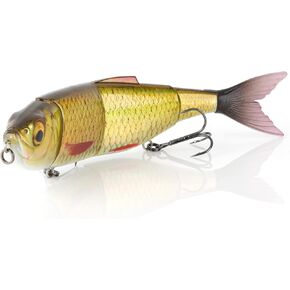 Savage Gear 4Play Pro Fishing Bait, 3/4 oz, Golden Shiner, Realistic Contours, Colors & Movement, Durable Construction, Rigged with SG ST36 Trebles, PHP Colors