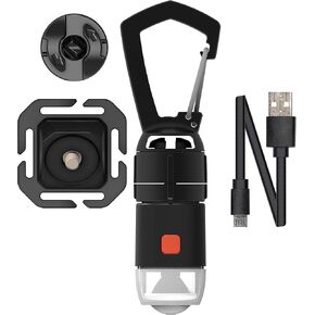 GEAR AID Carabiner Light Kit, 4-in-1 Portable, Rechargeable LED for Biking, Camping and The Outdoors, 1/4-20 Attaches to 550 Paracord, Swivels 360° for Easy Access to Devices & Gear