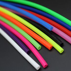 FASPLORE12 pcs 12 Colors Silicone Tube 10 inches Length Soft Flexible Hollow Tube Fly Tubing Fly Tying Material