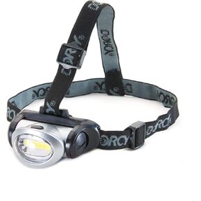 Dorcy 8-LED Adjustable LED Headlight Flashlight with Blinking Red Light Setting and Push Button Switch, Black (41-2095)