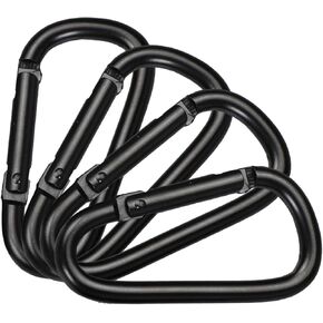 4Pcs Small Carabiner Clips Aluminum Alloy Spring Snap Hooks Mountaineering Buckle Outdoor Camping D Rings Clip Hook D Rings Clip Hook Mini Keychain Carabiner Outdoor Gear