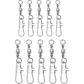 Fishing Swivels with Carabiner 1.57 Inch and 1.18 Inch - Small Carabiner Clips with Swivels for Fishing Line, 20 Pcs - Fishing Connector for Freshwater and Saltwater, Locking