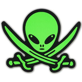 M-Tac Morale Unique Patches - PVC Patches for Vest, Backpacks, Hats - Tactical Military UA USA American Symbols Patch with Hook Fastener Backing (Alien Glow in Dark)