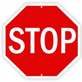 Seept 2Pack Stop Sign 12"x 12" Street Slow Warning Reflective Signs 0.04" thickness Octagon Rust Free Aluminum STOP Sign in outdoor