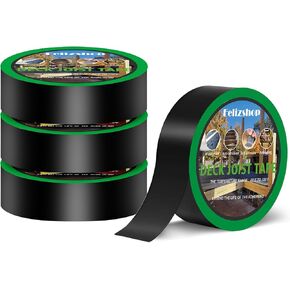 Felizshop Butyl Joist Tape 2" x 50'Deck Tape Weather Resistance Deck Joist Tape and Waterproof Self-Adhesive Flashing Tape for Joists Beams Building