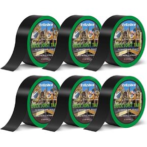 Felizshop Butyl Joist Tape 2" x 50'Deck Tape Weather Resistance Deck Joist Tape and Waterproof Self-Adhesive Flashing Tape for Joists Beams Building
