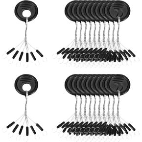 PATIKIL Fishing Rubber Bobber Beads Stoppers, Float Sinker Stop Cylinder Shaped with Storage Case