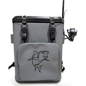 Magnetic Backpack Cooler Bag | Waterproof Backpack Coolers Insulated Leak Proof Shield | Lightweight and Comfortable to Carry for Picnic, Travel, Camping, and Ice Storage (Grey) (Grey)