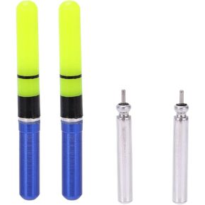 Fishing Floats,2pcs LED Fishing Floats Night Lighted Bobbers with Replacement Batteries Lightweight Durable