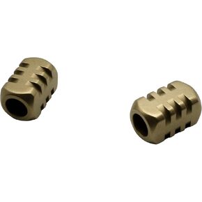Lanyard Beads (2 Pack) Brass: Keychain Accessories, Paracord Keychain Beads for Your Gear, Zipper Pulls, Bags, Paracord Beads, Paracord Accessories Everyday Carry