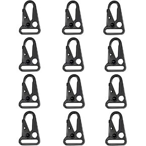 1 Inch Enlarged Mouth Clip Sling Clasp Hook Heavy Duty Snap Hooks Sling Clips for Keychain Snap Hooks Outdoor Backpack Tactical Carabiners