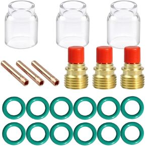 40pcs TIG Gas Lens Collet Body & #4 ~ #12 Pyrex Cup Kit DB SR WP 9 20 25 TIG Welding Torch