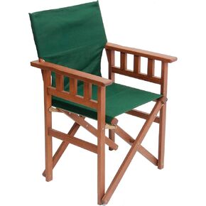 BYER OF MAINE, Pangean Campaign Chair, 20" D x 23" W x 36" H, Holds Up to 250 lbs, Hardwood, Perfect for Patio/Deck, Wood Folding Chairs, Patio Chair, Deck Chair, Wood Camp Chair, Green, Single