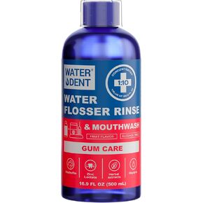 WATER DENT Water Flosser Rinse, Concentrate Mouthwash 1:10, Gum Care, IRRGIANT, Add to Water Flosser, Developed by Dentists, Fruit Flavor (Pack of 2- Value of 372 fl.oz)
