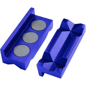 20990 4" Vise Jaw Pads Magnetic Aluminum Vise Jaw Caps Reversible Pipe Vise An Fitting Vice Jaw Covers Professional Multipurpose Vise Protection Inserts