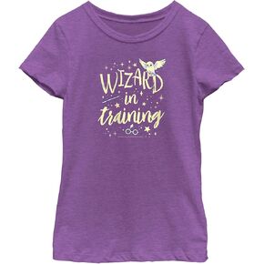 Harry Potter Girl's Wizard in Training T-Shirt, Pur Berry, Large