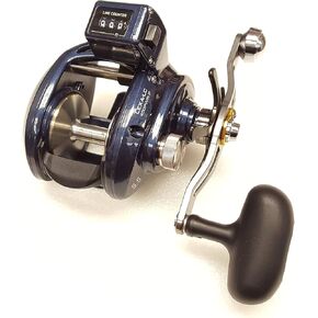Daiwa Lexa-LC 5.5:1 Line Counter Right Hand Baitcast Fishing Reel w/ Power Handle - LEXA-LC400PWR-P