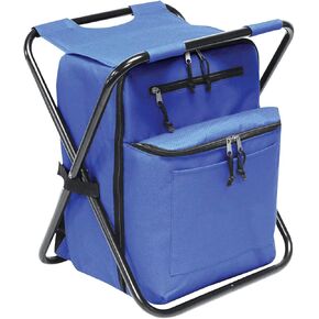Preferred Nation Seated Cooler Backpack, 3 in 1 Portable Camping Backpack with Cooler and Folding Chair Stool, Leak Proof | Great for Fishing, Camping, Outdoor Events, Picnics or Beach