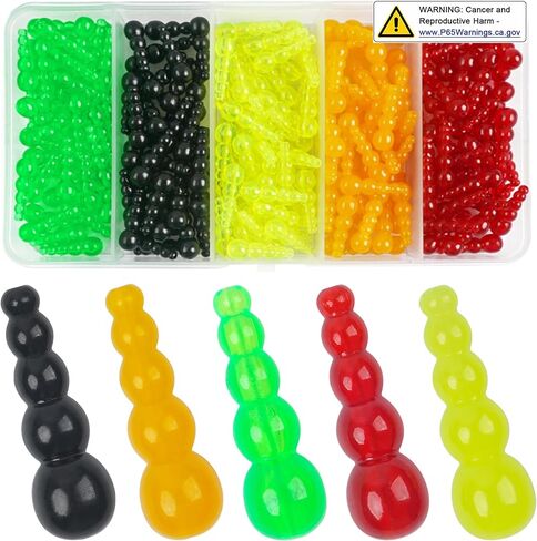 FUSIGO Stacked Beads for Fishing, 120pcs Fishing Beads Lures Tackle Trout Beads Lure Making Supplies Walleye Rig Fishing Spinner Fishing Inline Spinner Saltwater Freshwater in Saudi Arabia