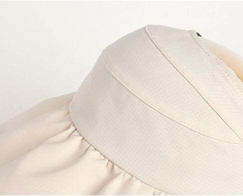 قبعة واسعة الحواف للنساء من الشمس - قبعة على شكل ذيل حصان - حماية من الأشعة فوق البنفسجية، قبعة شاطئ فارغة قابلة للطي للصيف في الهواء الطلق in Kuwait