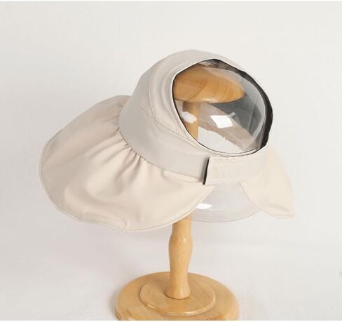 قبعة واسعة الحواف للنساء من الشمس - قبعة على شكل ذيل حصان - حماية من الأشعة فوق البنفسجية، قبعة شاطئ فارغة قابلة للطي للصيف في الهواء الطلق in Kuwait