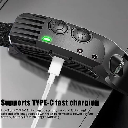 مصباح أمامي Sonloka قابل لإعادة الشحن، مصابيح رأس LED 230 درجة قابلة لإعادة الشحن، مصابيح أمامية للبالغين، معدات أساسية للتخييم، 8 أوضاع للجري في الهواء الطلق وركوب الدراجات والصيد in Kuwait