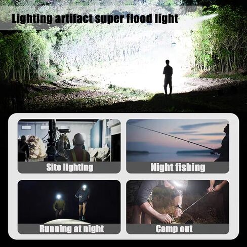 مصباح أمامي Sonloka قابل لإعادة الشحن، مصابيح رأس LED 230 درجة قابلة لإعادة الشحن، مصابيح أمامية للبالغين، معدات أساسية للتخييم، 8 أوضاع للجري في الهواء الطلق وركوب الدراجات والصيد in Kuwait