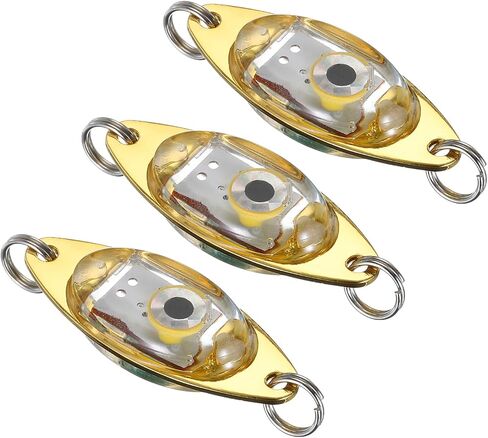 PATIKIL LED Fishing Lure Light Deep Drop Fishing Light LED Spoon Underwater Fishing Lights Lighted Bait Flasher Trolling Lures Rig in Saudi Arabia