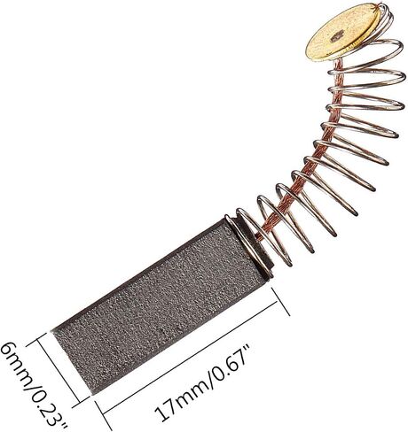 Rannb Carbon Brush Repair Parts DC Electric Motor Carbon Brush 18mm x 17mm x 7mm - Pack of 20 in Kuwait
