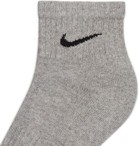 Nike Everyday Cushion Ankle Training Socks (6 Pair), Men's & Women's Ankle Socks with Sweat-Wicking Technology, Carbon Heather/Black, Large in Saudi Arabia
