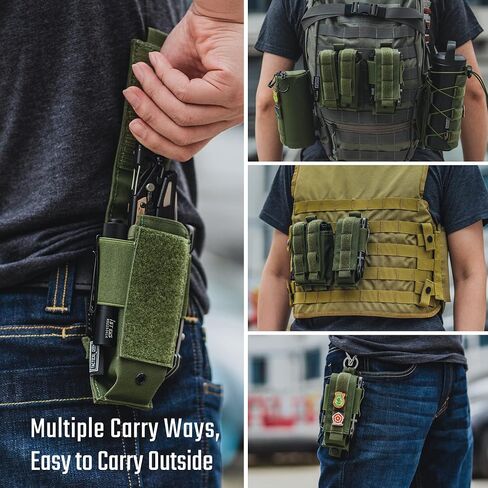 TACTICAL GEEK EDC Belt Organizer, Molle Multitool Sheath, EDC Pocket Organizer for Pack, Small Tool Organizer Pouch Accessories for Daily Carry in Saudi Arabia