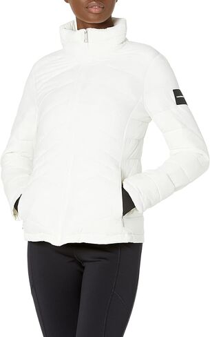 Calvin Klein Performance Women's Light Weight Puffer Jacket, Dusty Blue, L in Saudi Arabia