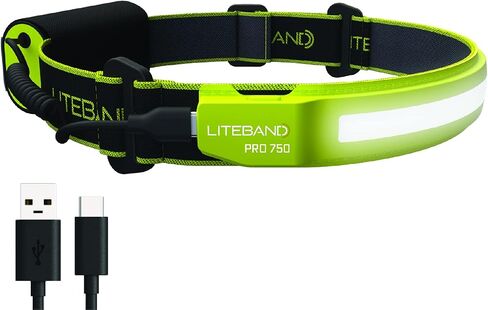 OPTIMAL VENTURES Liteband PRO 750 Series Wide-Beam Adjustable Personal Headlamp, 210° Illumination, Battery-Powered, Fits Hard Hats and Helmets, LBP750-L34HV, 750 Lumens, High Visibility in Saudi Arabia