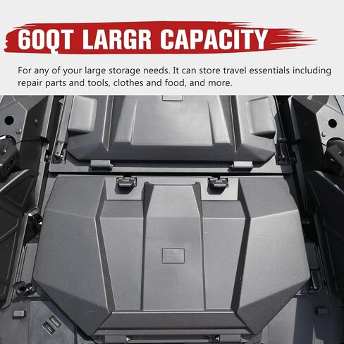 صندوق شحن HAKA TOUGH 60 QT لملحقات Polaris RZR PRO R/Pro R 4 2022 2024، صندوق تخزين خلفي مقاوم للماء لـ RZR Pro R 4، استبدل OEM # 2884235 in Kuwait