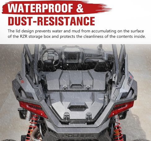 صندوق شحن HAKA TOUGH 60 QT لملحقات Polaris RZR PRO R/Pro R 4 2022 2024، صندوق تخزين خلفي مقاوم للماء لـ RZR Pro R 4، استبدل OEM # 2884235 in Kuwait