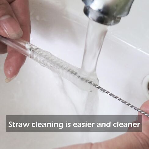 Clear Reusable Straws For Stanley 14 oz 20 oz 30 oz 40 oz Quencher H2.0 FlowState Tumblers, Highly Transparent Plastic Straws For Stanley Quencher Tumbler, 8-Pack with 2Pcs Cleaning Brush in Saudi Arabia