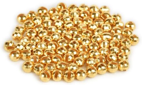 50pcs Tungsten Faceted Slotted Beads for Fly Tying,5 Colors/8 Sizes Tungsten Beads Heads Faceted Slotted Fly Tying Materials in Saudi Arabia