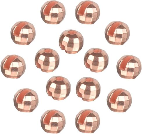 50pcs Tungsten Faceted Slotted Beads for Fly Tying,5 Colors/8 Sizes Tungsten Beads Heads Faceted Slotted Fly Tying Materials in Saudi Arabia