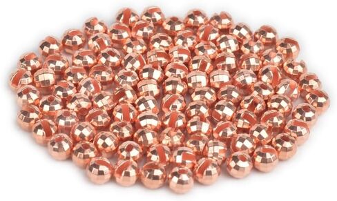 50pcs Tungsten Faceted Slotted Beads for Fly Tying,5 Colors/8 Sizes Tungsten Beads Heads Faceted Slotted Fly Tying Materials in Saudi Arabia